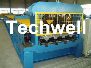 Quality Colored Steel 380V 3 phase 50Hz Floor Decking Sheet Roll Forming Machine PLC Control wholesale