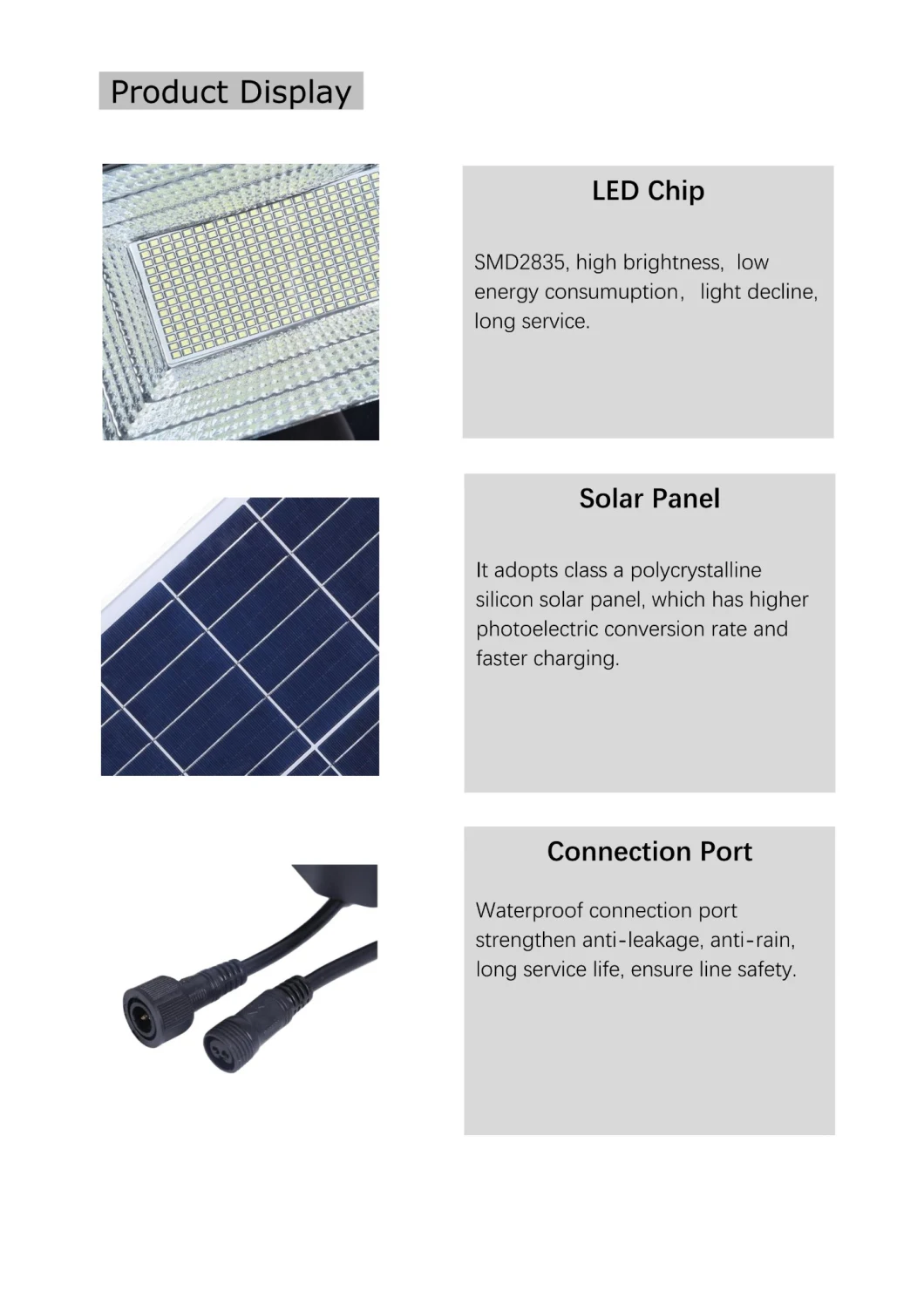 200W Outdoor Solar LED Lights 150W 300W Solar Flood Light