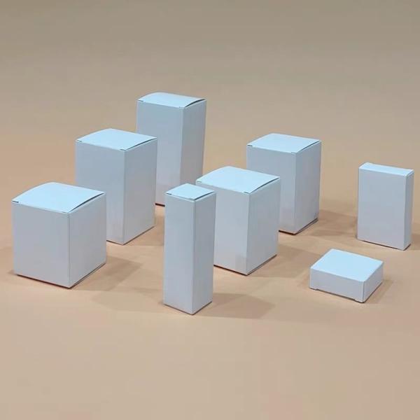 White Cardboard Box Universal Packaging Box White Paper Box Neutral Paper Square Gift Box