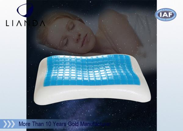 Cheap Popular logo Gel Memory Foam Soft Cool Summer Pillow 60×34×10CM for sale