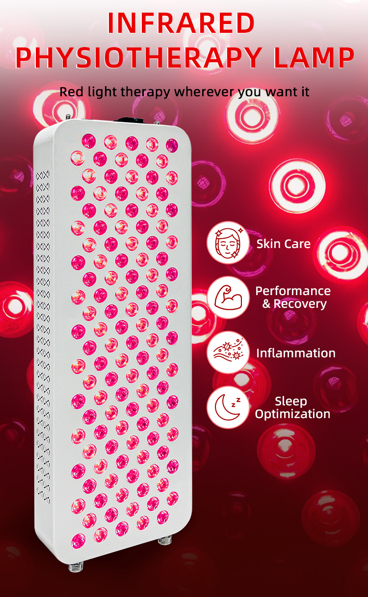 Custom 120 LEDs RED NIR 660nm 850nm Red Light Lamp 600W Led Infrared Red Light Therapy for Face Neck