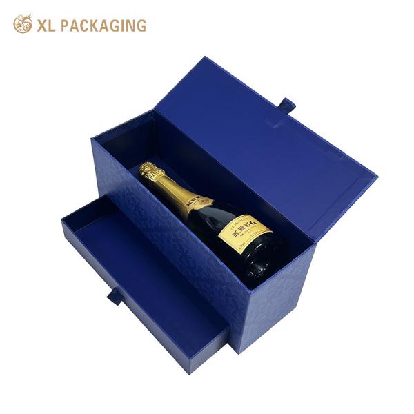 Cheap  XL Packaging Custom Packaging Box Factory Two Layers Glass Bottle Packaging Box Customized Paper Wine Box With Magnetic Lid for sale