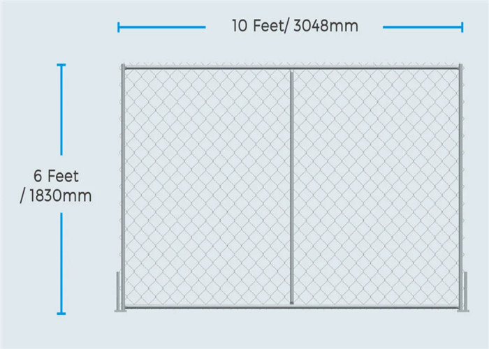 6ft X 12 Ft American Standard Temporary Chain Link Fence Panels