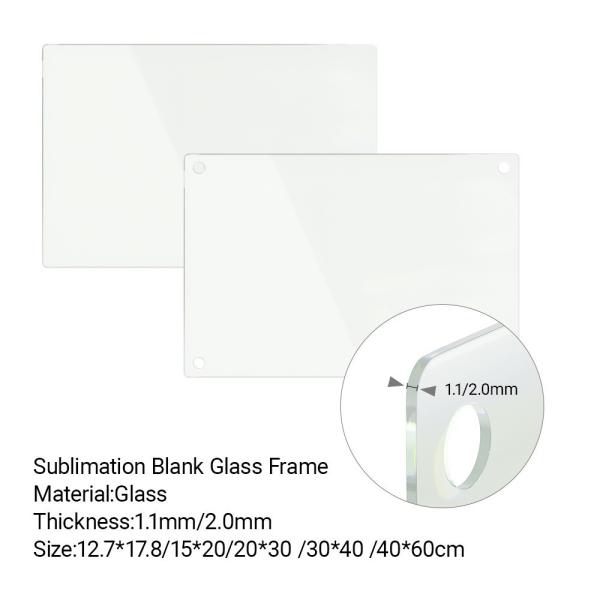 DIY Printing Blank Sublimation Glass Photo Frame With Alloy Stand Custom Sublimation Picture Frame