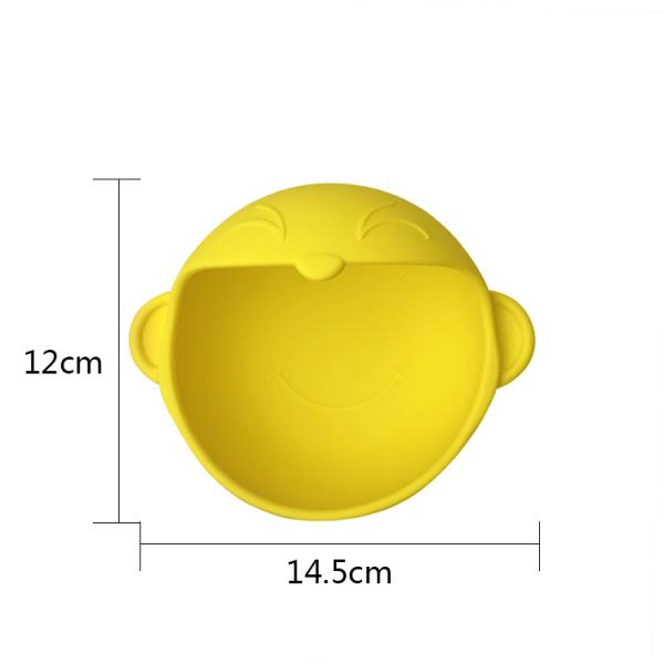 Practical Silicone Baby Feeding Set Tableware Cartoon Monkey Shape Food Grade