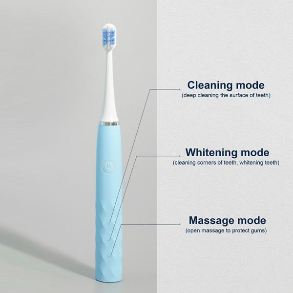 Wholease Long Lasts Rechargeable IPX7 Waterproof Smart Reminder Electric Toothbrush With 4 Brush Head