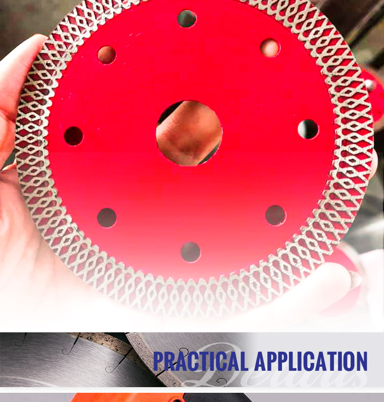 Stainless Steel Continuous Rim Cutting Disc for Porcelain Ceramic Quartz Diamond Blade