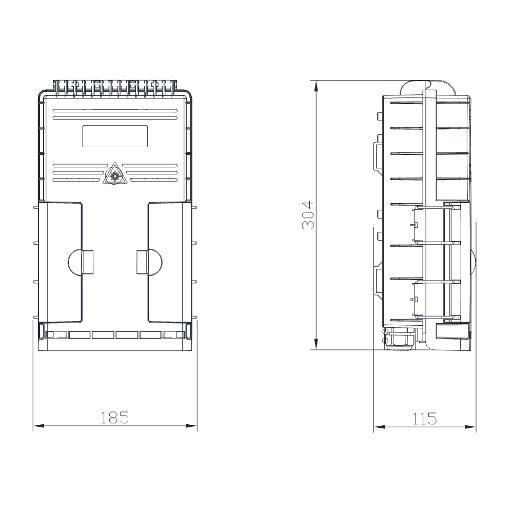 Waterproof IP65 36 Cores SCAPC Fiber Distribution Box for Wall/Pole Mounting in FTTX