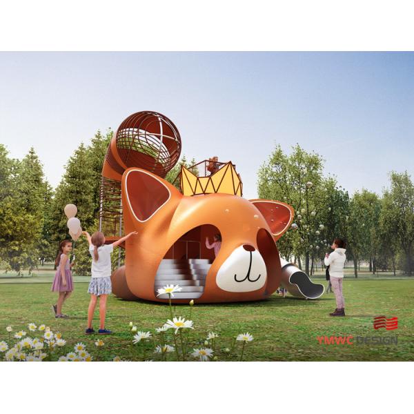 Stainless Steel Red Panda Style Outdoor Amusement Facilities for Park Square Fun Time