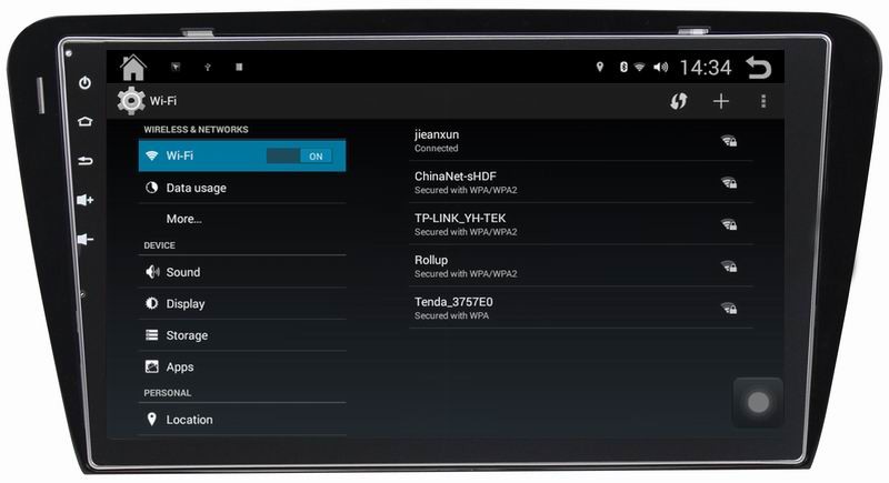 Ouchuangbo pure android 4.4 big screen for Skoda Octavia 2015 with Radio BT WIFI SWC DDR3 1GB Mirrorlink