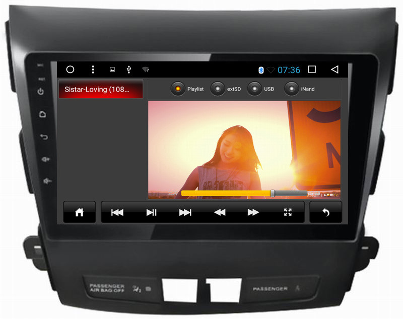 Ouchuangbo car radio gps navigation android 6.0 for Mitsubshi Outlander support bluetooth SWC USB Mirror-Link 1080 video