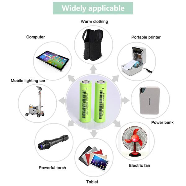 18650CA 18500 Rechargeable Li Ion Battery 2250mah 3.6v Customized