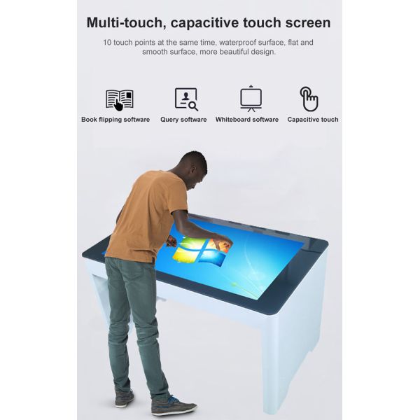 32 Inch Interactive Multi Digital Tea Table AIO PC Interactive Smart Touch Screen Coffee Table