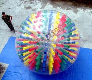 China Shinning Colorful PVC Body Inflatable Zorb Ball Customized With D-rings For Show on sale