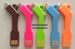 China Portable Key Shaped Style Lines 5Pin Micro USB Charging Sync Data Cable on sale