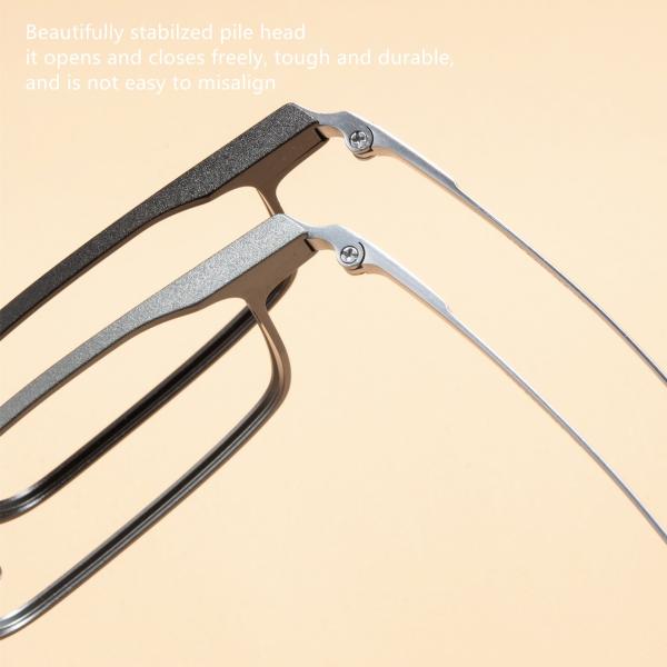 Business Glasses Titanium Clip On Square Aluminum Glasses Frame