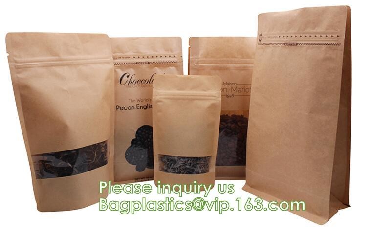 biodegradable pla corn starch k Reclosable Clear Zip Lock compostable Bags, PLA stand up pouch bags, kraft PLA bag
