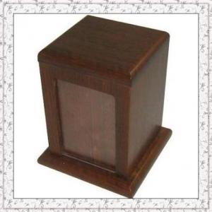 China Wooden Pet urns box, Walnut color finish, photo Pet urns style on sale