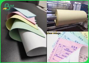 China Digital Carbonless Paper Printing CB 52 CFB 50 CF 55 Colorful NCR Paper Rolls on sale