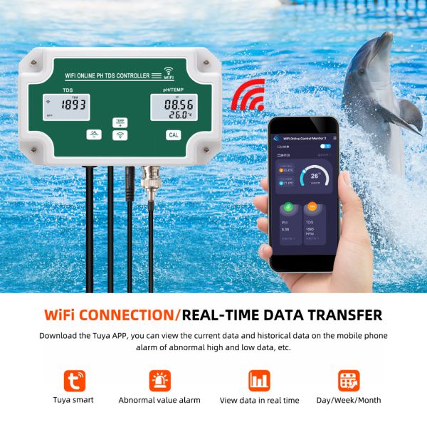 Digital PH Meter with 0-199.9ppt TDS 0.00~14.00pH Range and 0°-50℃ Temperature Monitoring