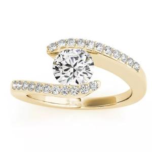 Quality diamond engagement ring 14k yellow Gold engagement diamond ring For Women wholesale