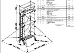 Quality Mobile Aluminium Scaffold Tower Durable 7.5m Easy Towers Scaffolding wholesale