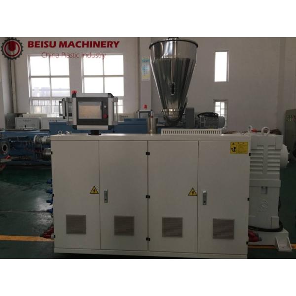 UPVC CPVC OPVC Conical Twin Screw Extruder With SIEMENS PLC