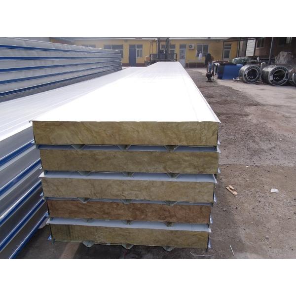 30-300 Mm Thickness Eps Rock Wool Sandwich Panel Product Line For Cold Storage Room Wall Panels