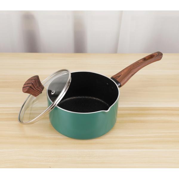 Aluminum Non Stick 3pcs Cookware Set Soup Cooking Pot Single Handle Milk Pot