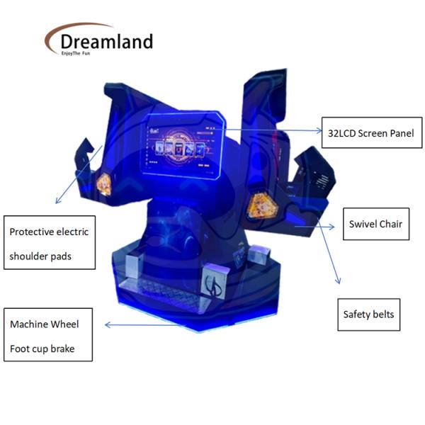 Electricity Powered VR 360 Game Machine for Thrilling VR Roller Coaster Games
