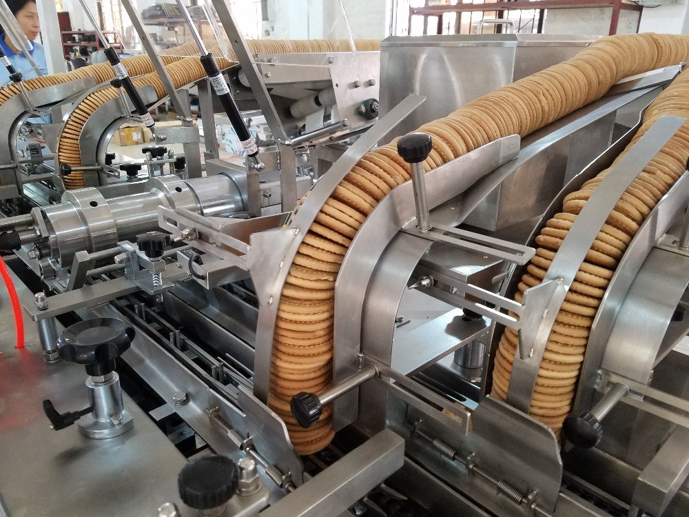 ISO Single Row Ice Cream Biscuit Sandwich Machine With Packing Line