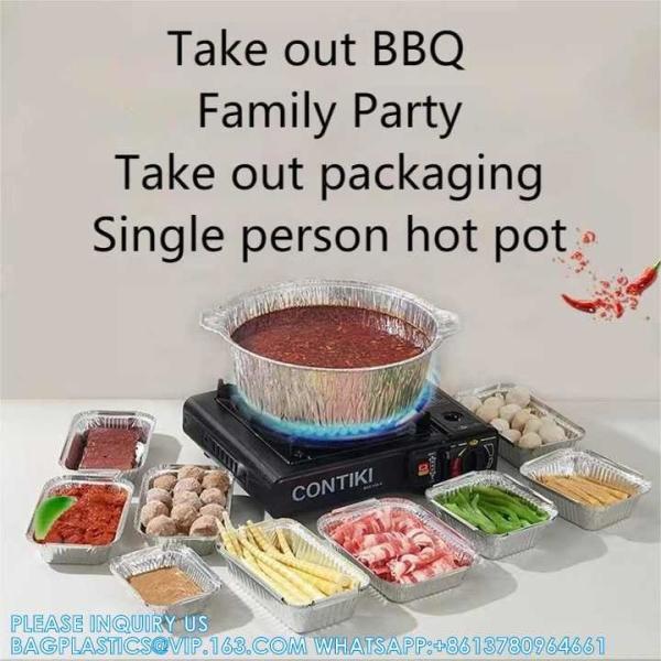 5300ml Disposable Cooking Pie Pot Large Aluminum Foil Pot Round Baking Container For Hot Pot