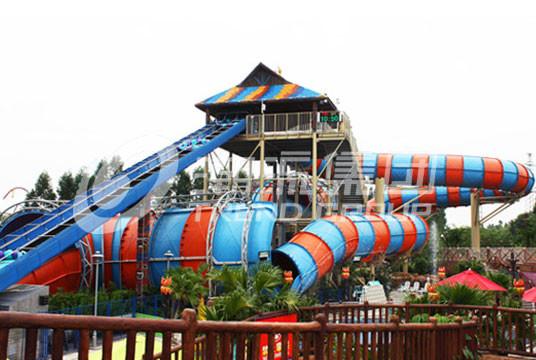 Commercial anaconda water slide for adventure amusement waterpark / Fiberglass