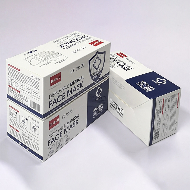 Quality CE Approved Disposable 3 Layer Mask EN14683 2019 Type II wholesale