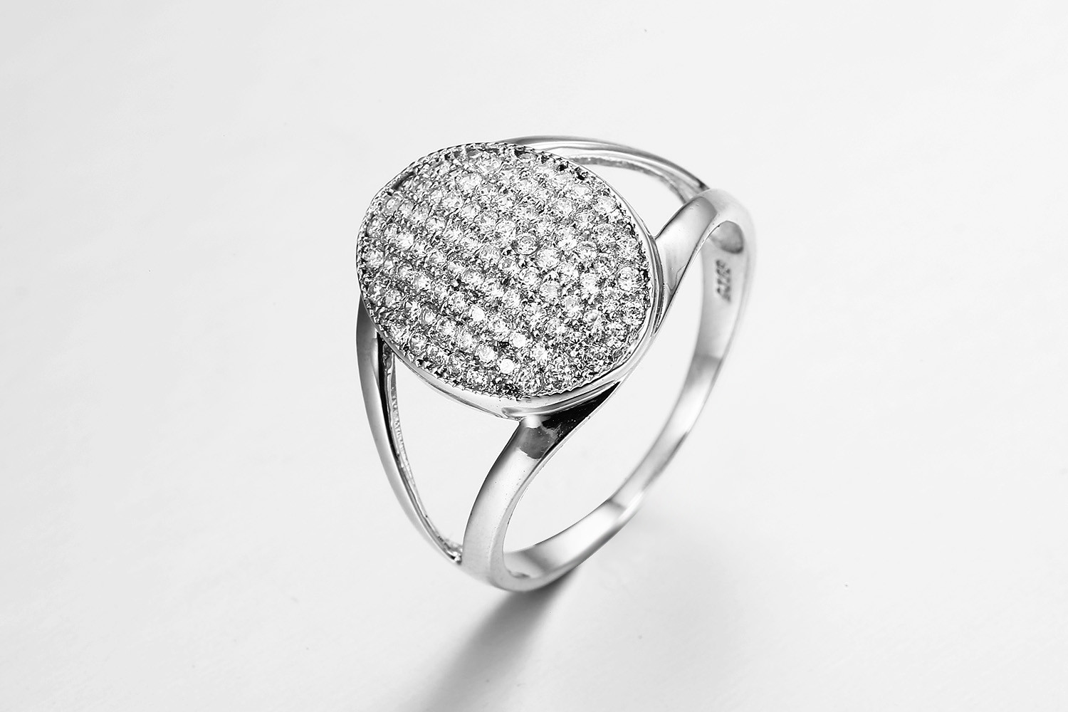 Pear Shield 925 Silver CZ Rings For Valentine'S Day Unisex