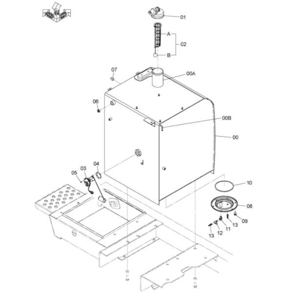 Hitachi ZX200-5G Excavator Spare Parts YA00010024 Fuel Tank Cap