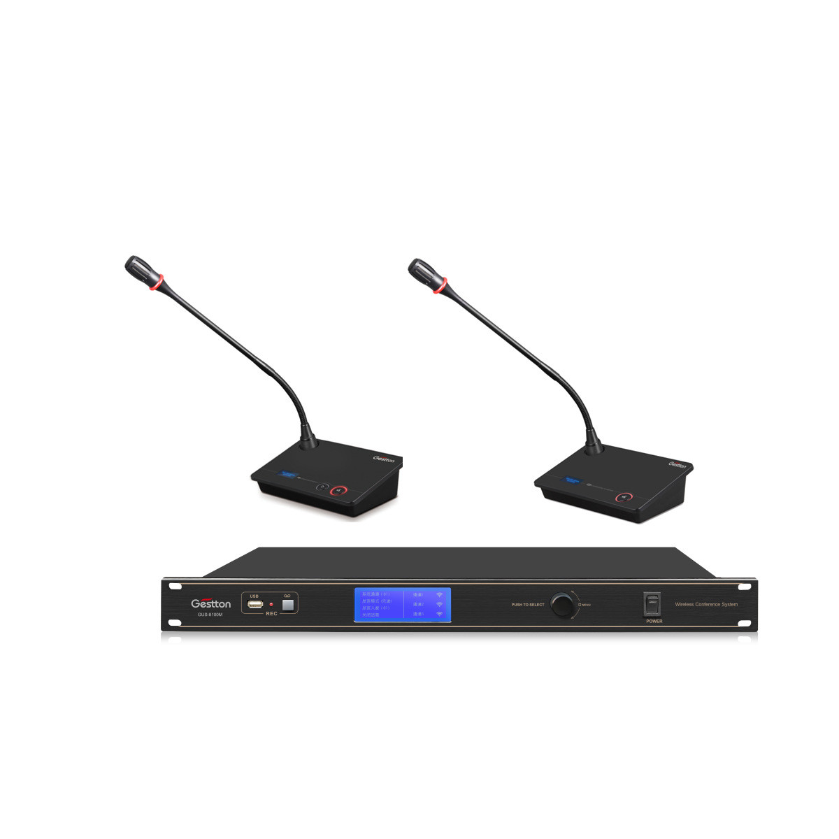 Quality Desktop Gooseneck Microphone Digital Discussion System Dual Channels GESTTON wholesale
