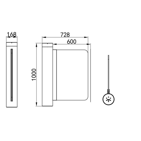 Tempered Glass Swing Gate for Self Supermarket with Pass Width 600-900mm - high end Z315 for most Scenes - RFID - Integrated with Finger print Face