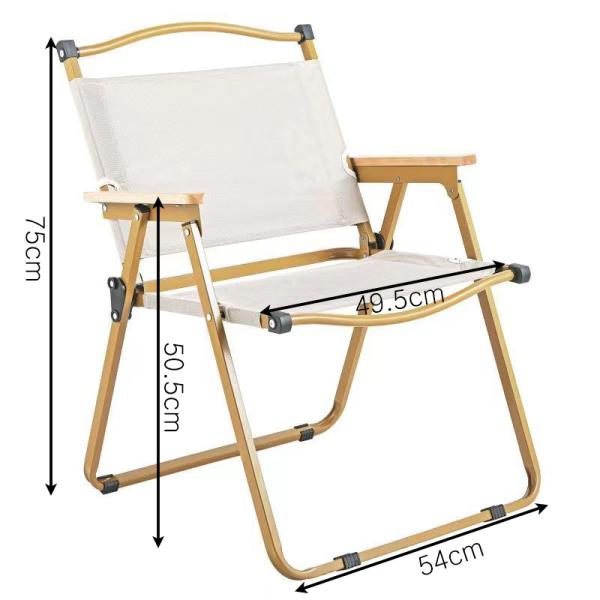 Thick Iron Pipe Leisure Camping Chair for Convenient Folding and Stable Load-bearing Outdoor Furniture