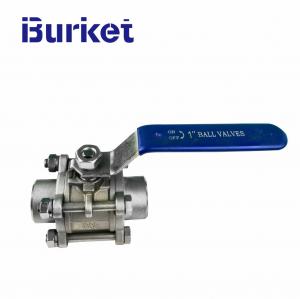 Quality Welded connection low-pressure manual 3-piece stainless steel ball valve cf8m 1000wog wholesale