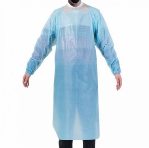 Quality Spray Proof Antibacterial CPE Gowns Easy Wearing Customized Logo Medical Nursing wholesale