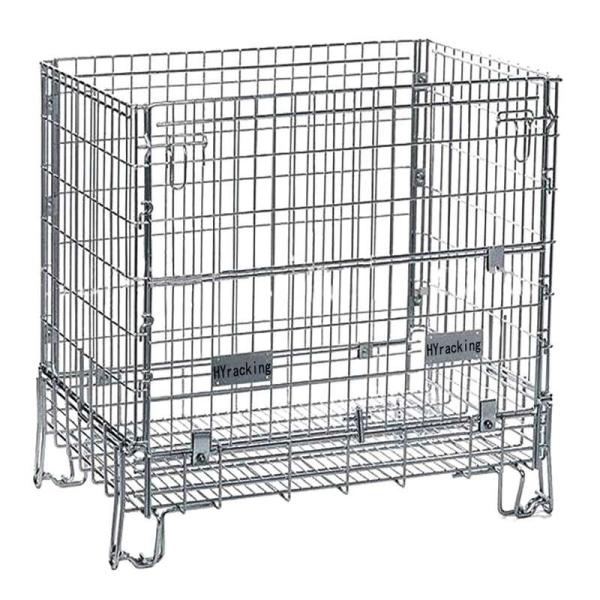 Odm Foldable Warehouse Storage Cages 700kg Metal Mesh Storage