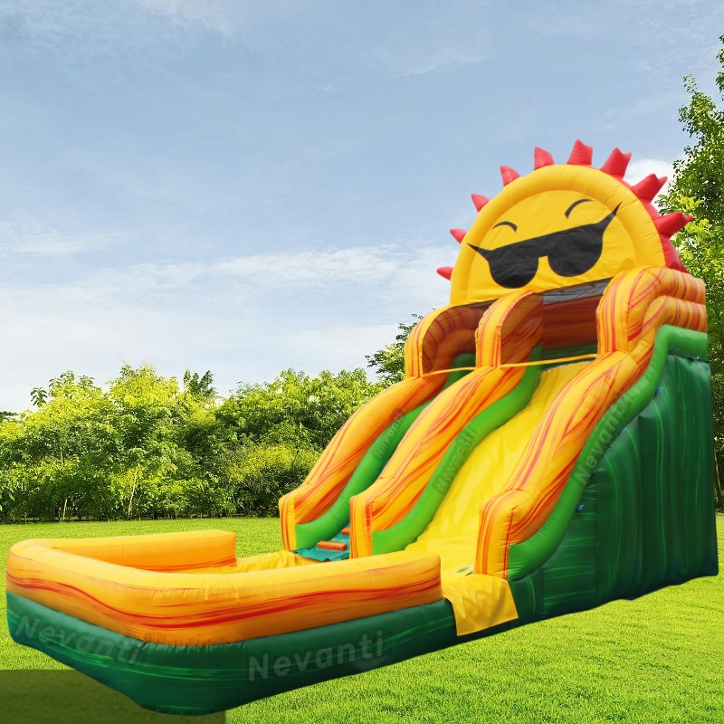Green Large Inflatable Water Slide with Pool The Perfect Addition to Your Outdoor Space