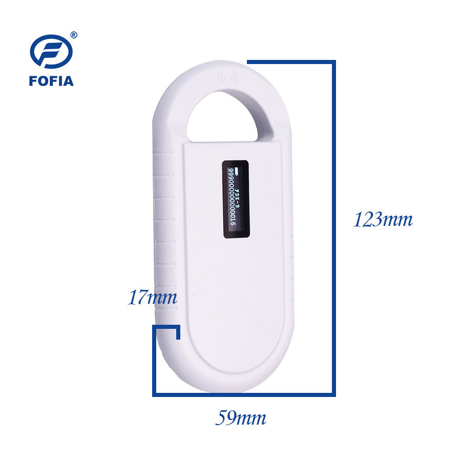 Animal RFID Microchip Scanner LF 134.2khz Handheld With Lithium Battery
