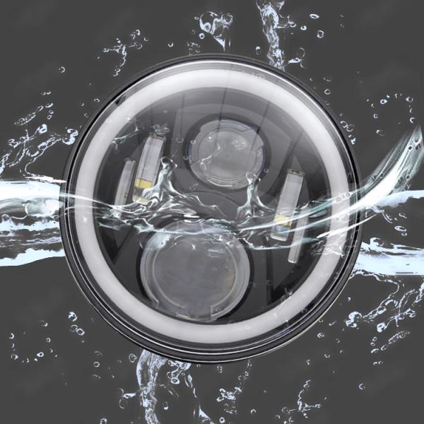 7" JK H1 DRL Halo Fog Lights , RGB Halo Rings For Headlights