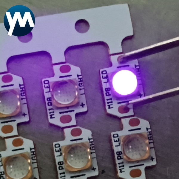 3W 3535 UV LED Chips Quartz Lens Copper Plate uv led curing 365nm smd uv led bulbs