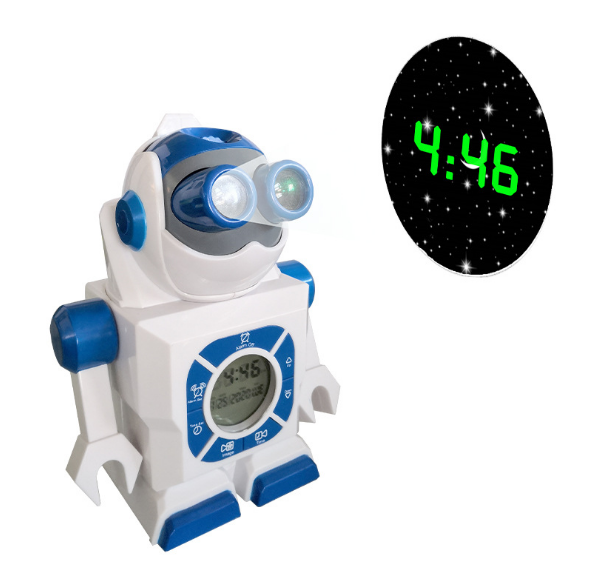 OEM Robot Kids Alarm Clock eco friendly Plastic ABS material