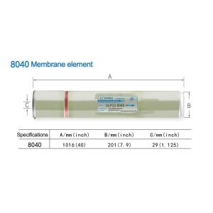 Water Purification Industrial Vontron 4040 8040 Reverse Osmosis Membranes