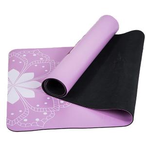 China Ningbo Virson  hot sale anti slip PU leather top natural rubber Yoga mat. competive  price on sale