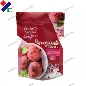 China Plastic Packets Heat Sealable Food Bags For Organic Powder Strawberry Flavour on sale